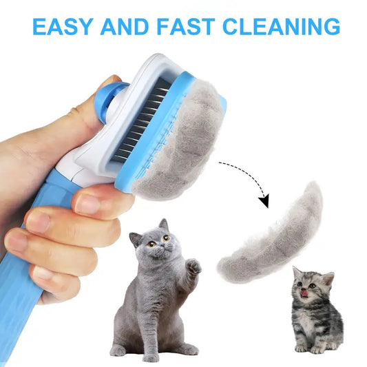 1pcs Pet Hair Removal Slicker Brush - Effortless Grooming Tool for Dogs & Cats